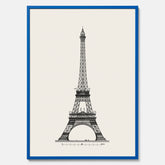 Tavla med en Vintageposter med en illustration av Eiffeltornet i Paris – Arkitektur poster