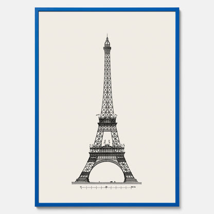 Tavla med en Vintageposter med en illustration av Eiffeltornet i Paris – Arkitektur poster