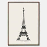 Tavla med en Vintageposter med en illustration av Eiffeltornet i Paris – Arkitektur poster