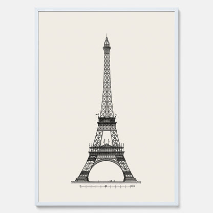 Tavla med en Vintageposter med en illustration av Eiffeltornet i Paris – Arkitektur poster