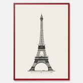 Tavla med en Vintageposter med en illustration av Eiffeltornet i Paris – Arkitektur poster