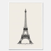 Tavla med en Vintageposter med en illustration av Eiffeltornet i Paris – Arkitektur poster