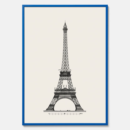 Tavla med en Vintageposter med en illustration av Eiffeltornet i Paris – Arkitektur poster