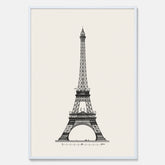 Tavla med en Vintageposter med en illustration av Eiffeltornet i Paris – Arkitektur poster