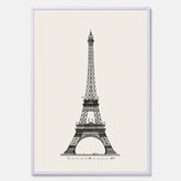 Tavla med en Vintageposter med en illustration av Eiffeltornet i Paris – Arkitektur poster