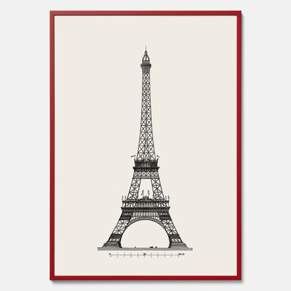 Tavla med en Vintageposter med en illustration av Eiffeltornet i Paris – Arkitektur poster