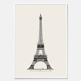 Tavla med en Vintageposter med en illustration av Eiffeltornet i Paris – Arkitektur poster