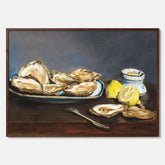 Kökstavla med ”Oysters" poster – Poster till kök, stilleben med ostron, Köksposter, tavla till kök