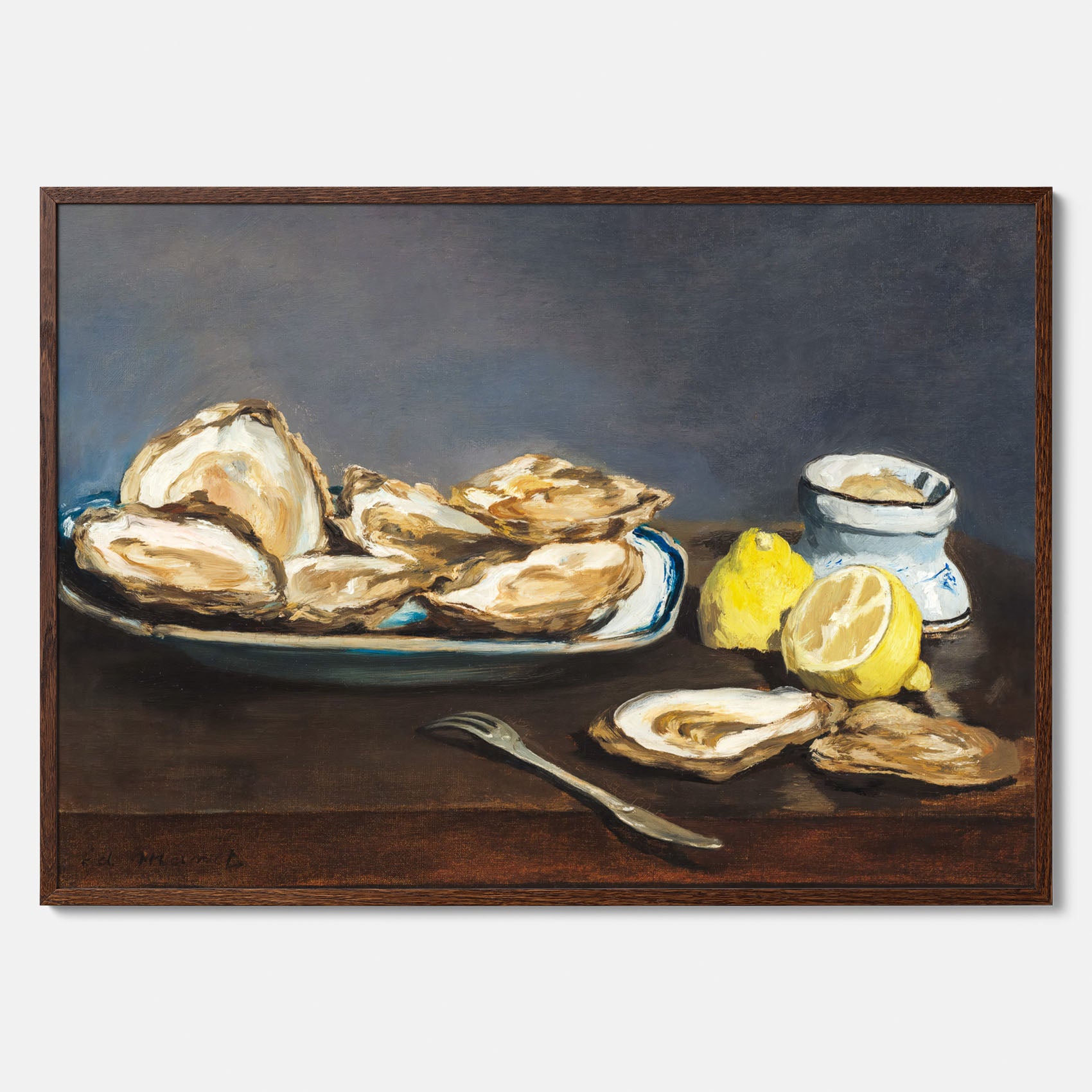 Kökstavla med ”Oysters&quot; poster – Poster till kök, stilleben med ostron, Köksposter, tavla till kök
