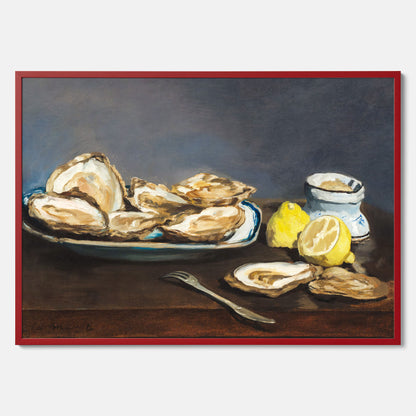 Kökstavla med ”Oysters&quot; poster – Poster till kök, stilleben med ostron, Köksposter, tavla till kök