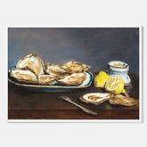 Kökstavla med ”Oysters" poster – Poster till kök, stilleben med ostron, Köksposter, tavla till kök