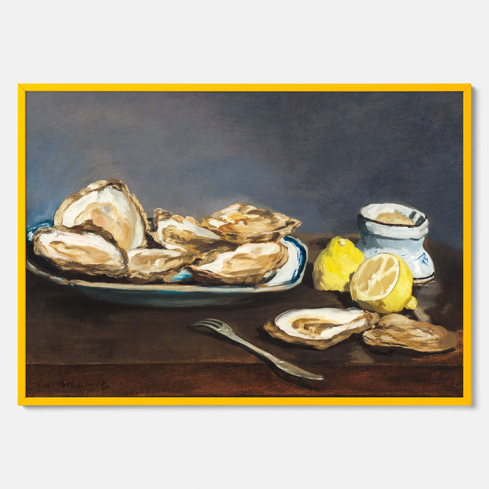 Kökstavla med ”Oysters&quot; poster – Poster till kök, stilleben med ostron, Köksposter, tavla till kök