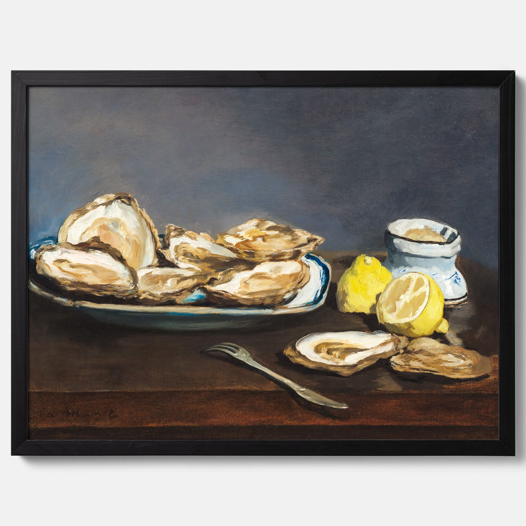 Kökstavla med ”Oysters&quot; poster – Poster till kök, stilleben med ostron, Köksposter, tavla till kök