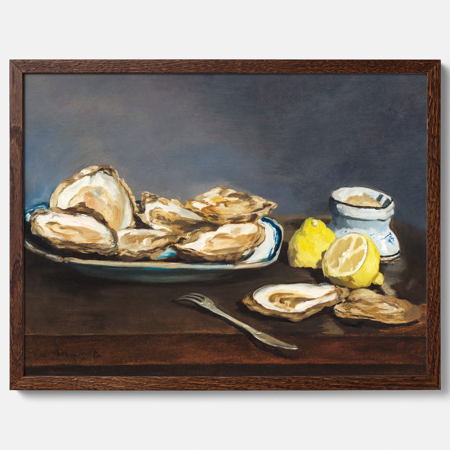 Kökstavla med ”Oysters&quot; poster – Poster till kök, stilleben med ostron, Köksposter, tavla till kök