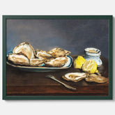 Kökstavla med ”Oysters" poster – Poster till kök, stilleben med ostron, Köksposter, tavla till kök