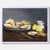 Kökstavla med ”Oysters" poster – Poster till kök, stilleben med ostron, Köksposter, tavla till kök