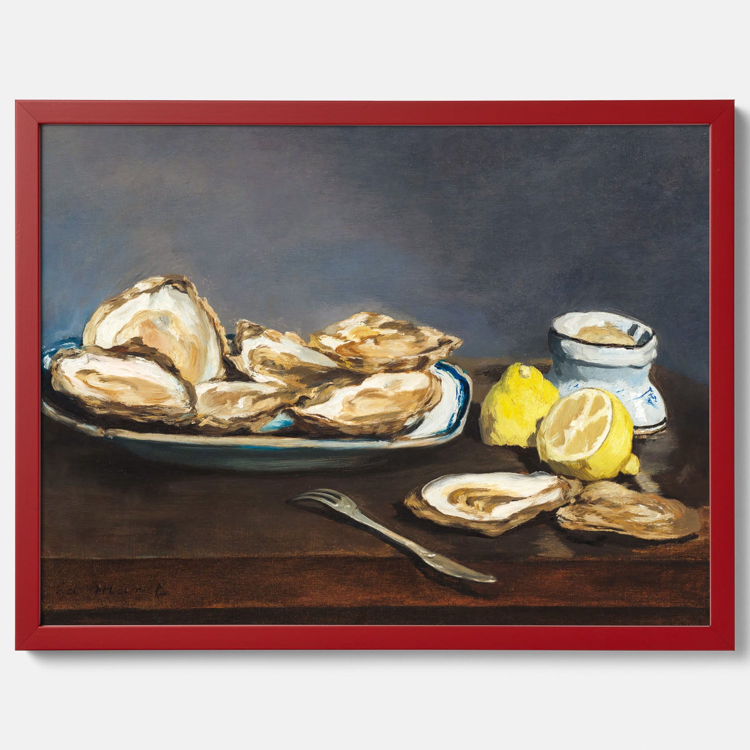 Kökstavla med ”Oysters&quot; poster – Poster till kök, stilleben med ostron, Köksposter, tavla till kök