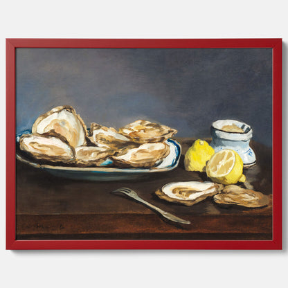 Kökstavla med ”Oysters&quot; poster – Poster till kök, stilleben med ostron, Köksposter, tavla till kök