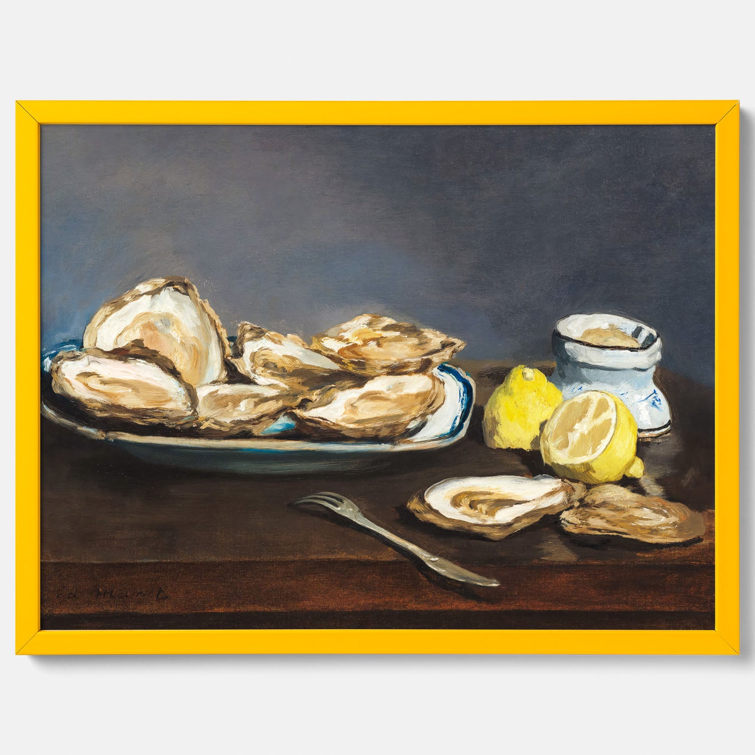Kökstavla med ”Oysters&quot; poster – Poster till kök, stilleben med ostron, Köksposter, tavla till kök