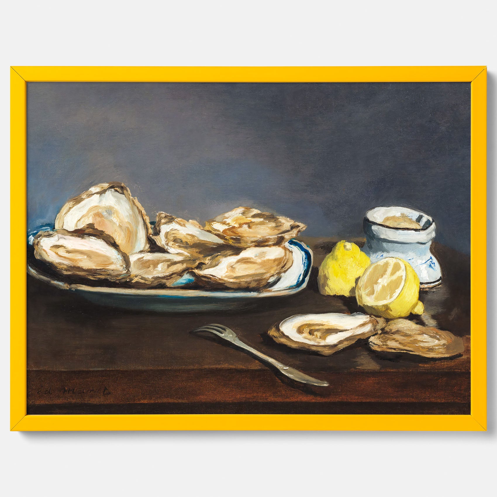 Kökstavla med ”Oysters&quot; poster – Poster till kök, stilleben med ostron, Köksposter, tavla till kök