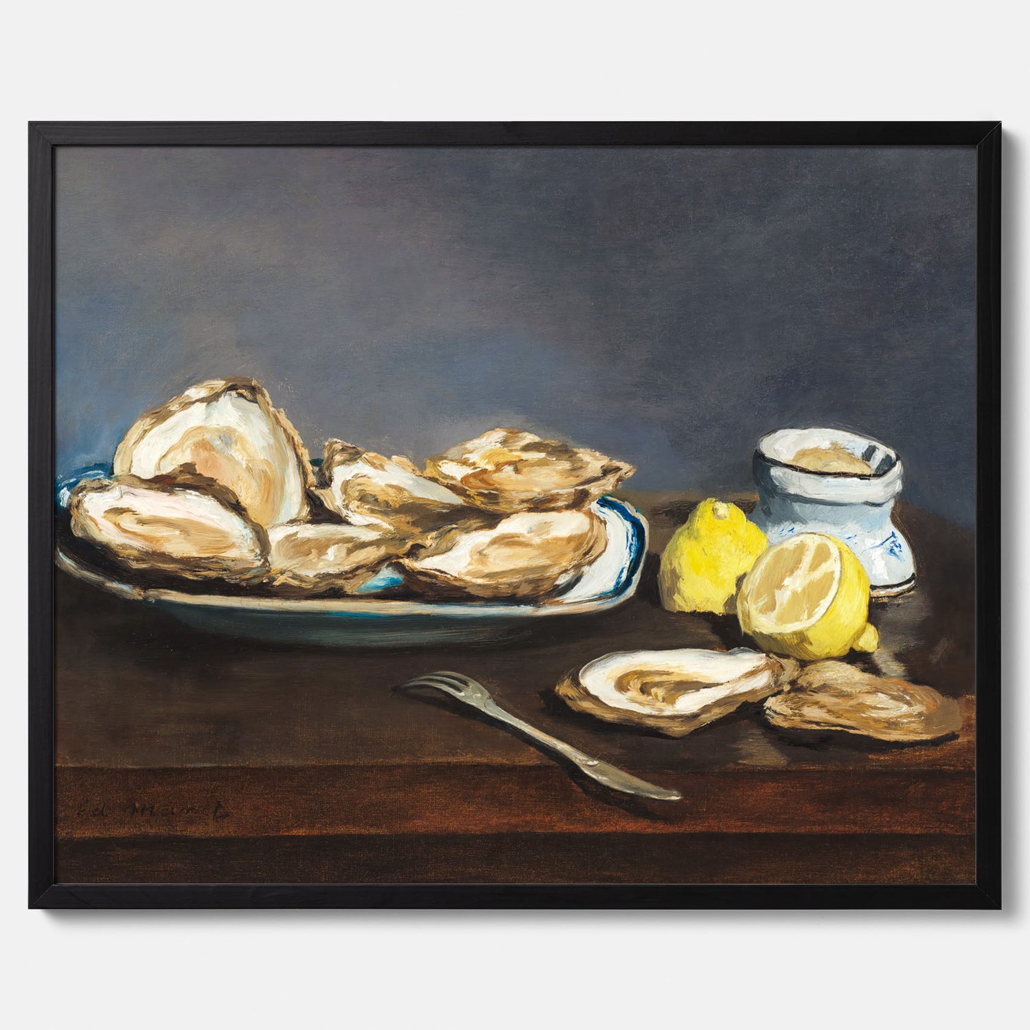 Kökstavla med ”Oysters&quot; poster – Poster till kök, stilleben med ostron, Köksposter, tavla till kök