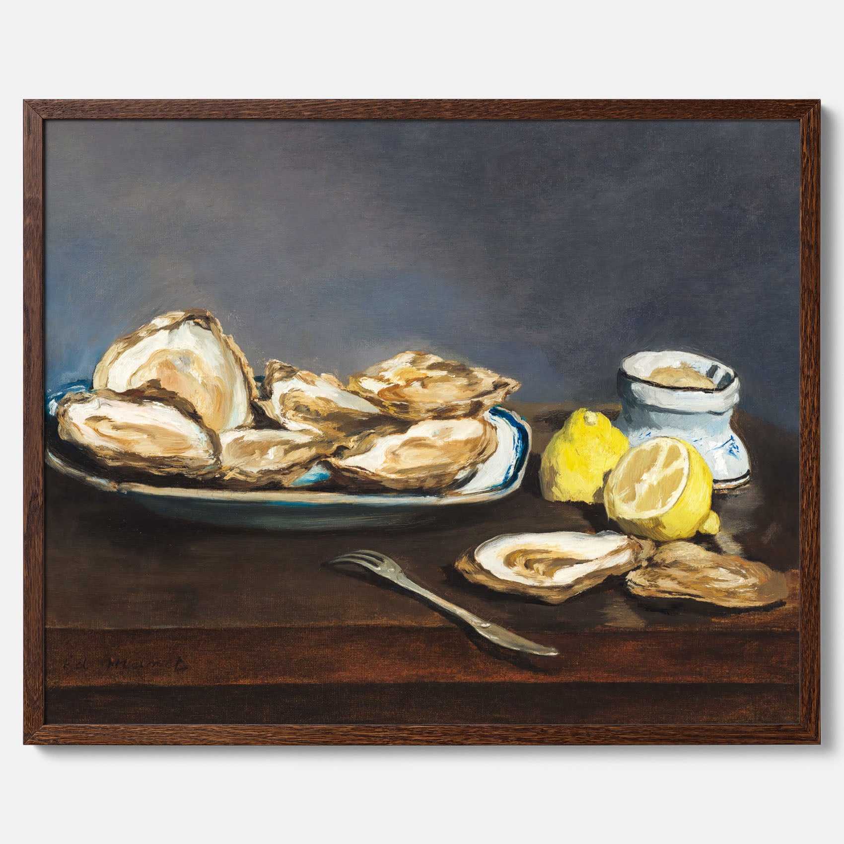 Kökstavla med ”Oysters&quot; poster – Poster till kök, stilleben med ostron, Köksposter, tavla till kök