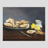 Kökstavla med ”Oysters" poster – Poster till kök, stilleben med ostron, Köksposter, tavla till kök