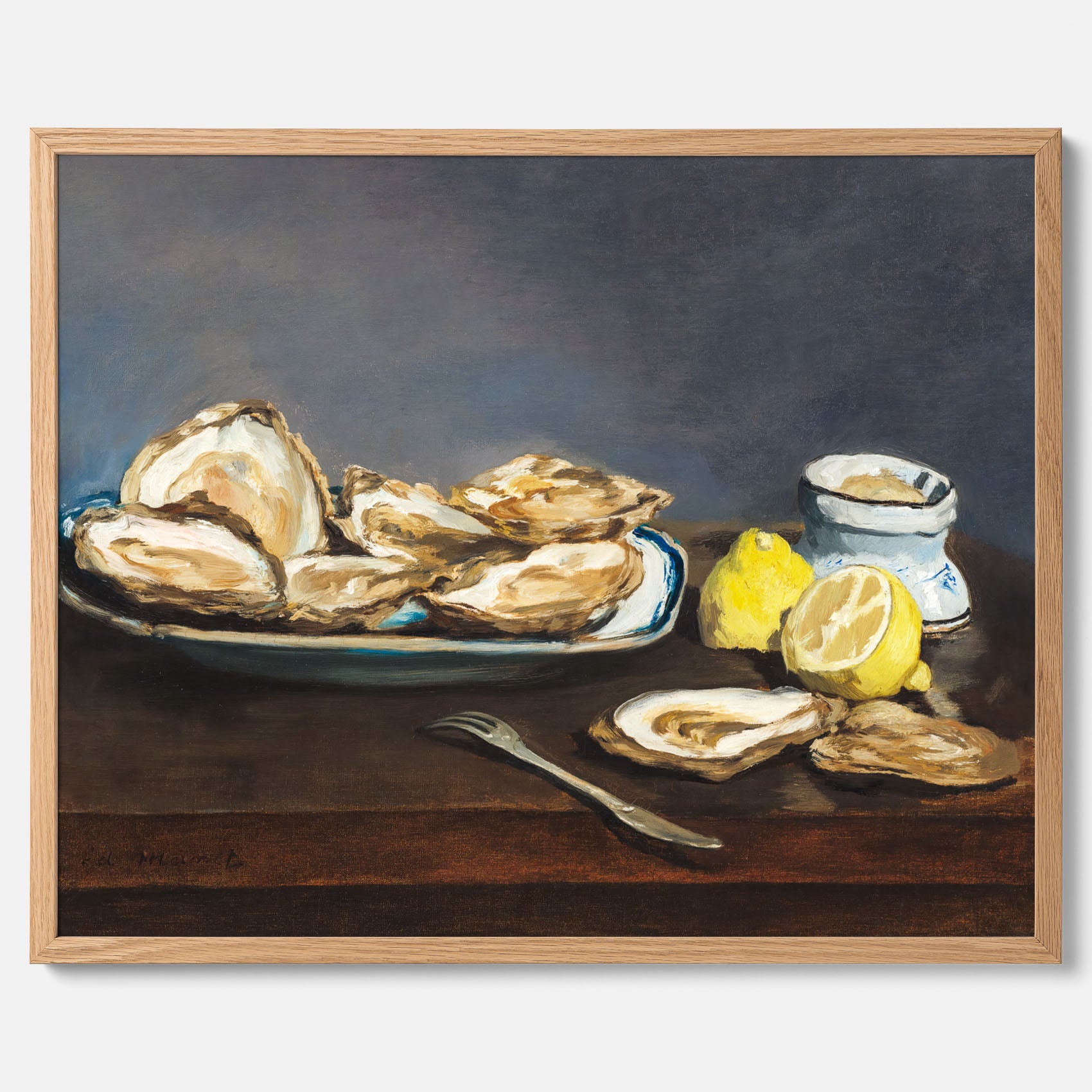 Kökstavla med ”Oysters&quot; poster – Poster till kök, stilleben med ostron, Köksposter, tavla till kök