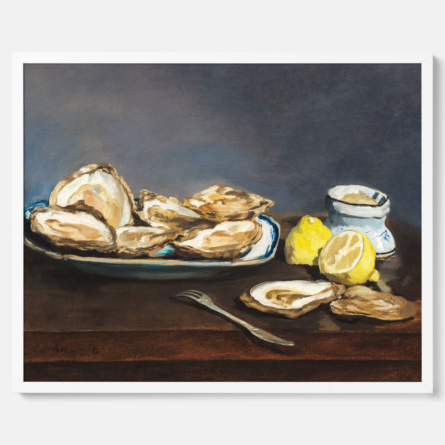 Kökstavla med ”Oysters&quot; poster – Poster till kök, stilleben med ostron, Köksposter, tavla till kök