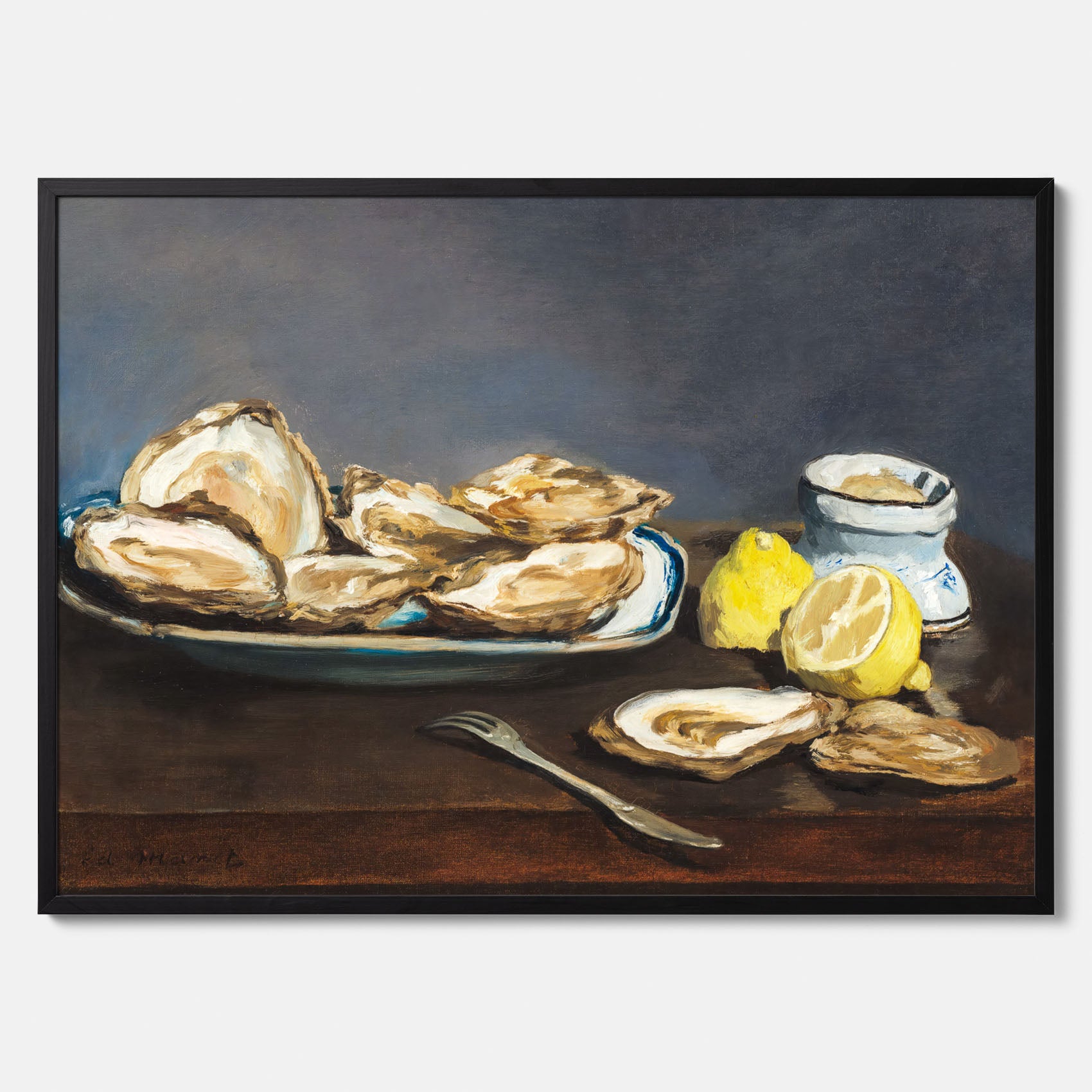 Kökstavla med ”Oysters&quot; poster – Poster till kök, stilleben med ostron, Köksposter, tavla till kök