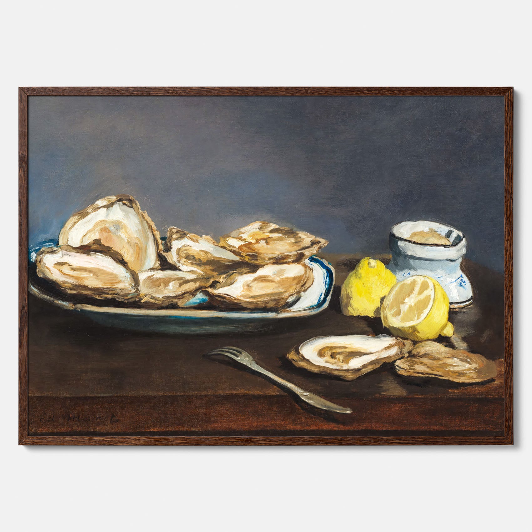 Kökstavla med ”Oysters&quot; poster – Poster till kök, stilleben med ostron, Köksposter, tavla till kök