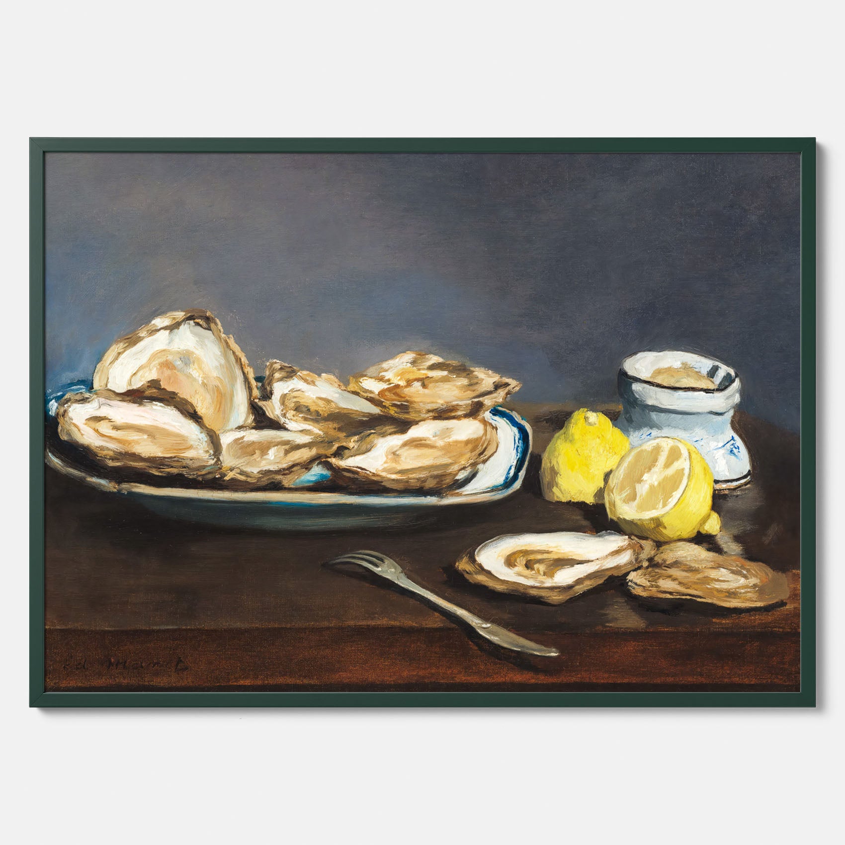 Kökstavla med ”Oysters&quot; poster – Poster till kök, stilleben med ostron, Köksposter, tavla till kök