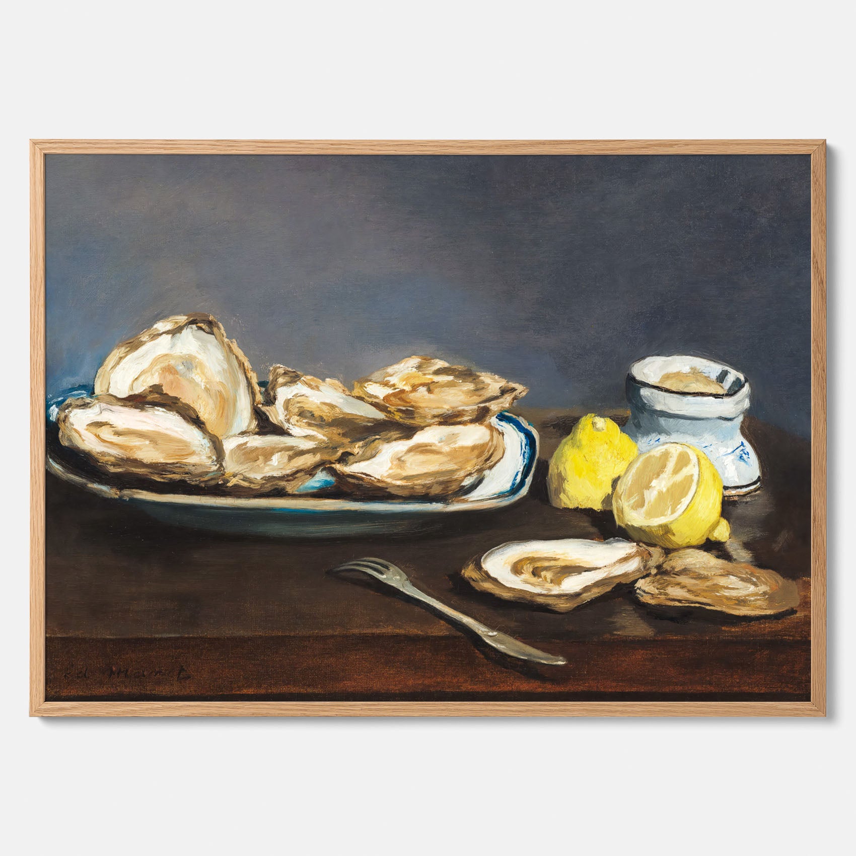 Kökstavla med ”Oysters&quot; poster – Poster till kök, stilleben med ostron, Köksposter, tavla till kök