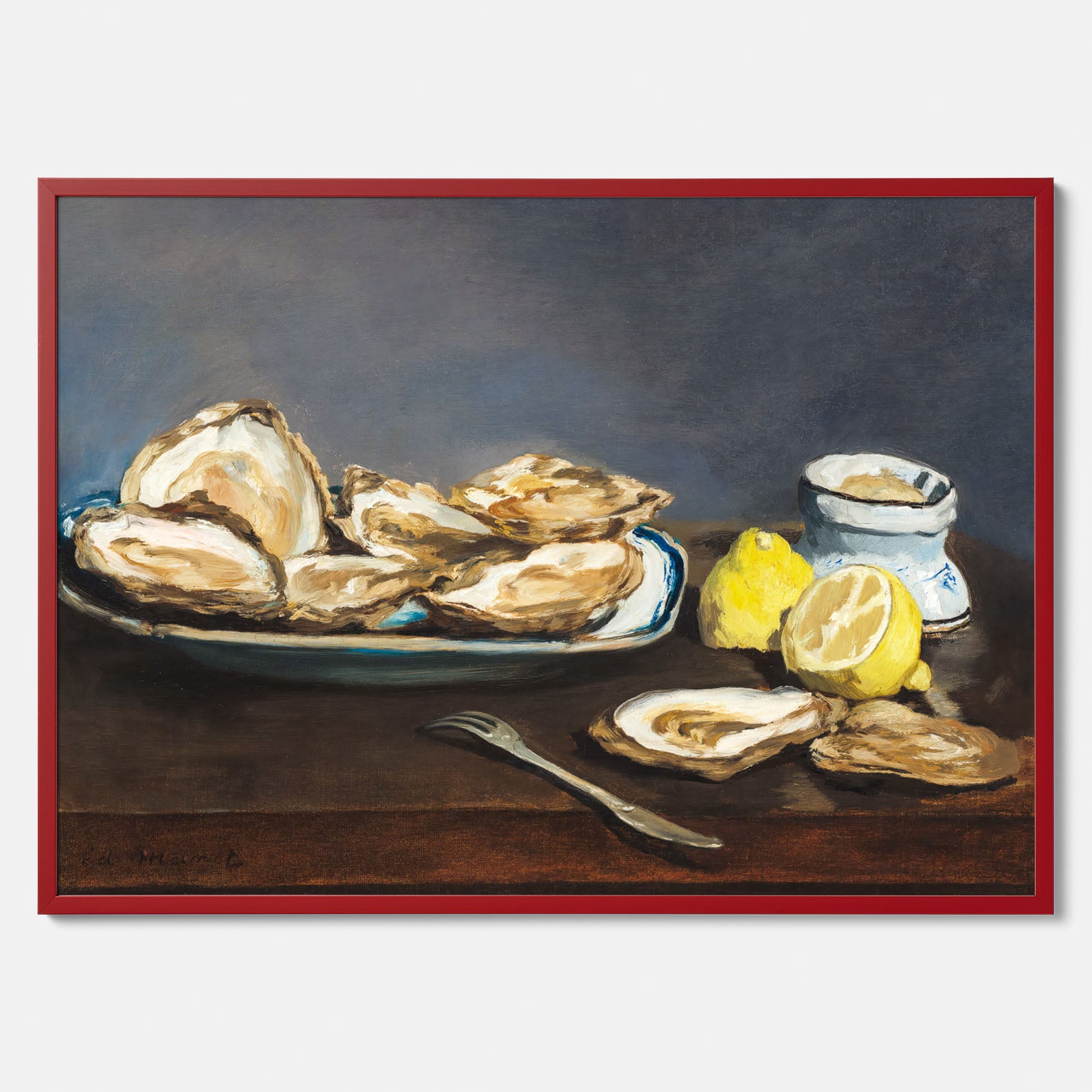 Kökstavla med ”Oysters&quot; poster – Poster till kök, stilleben med ostron, Köksposter, tavla till kök