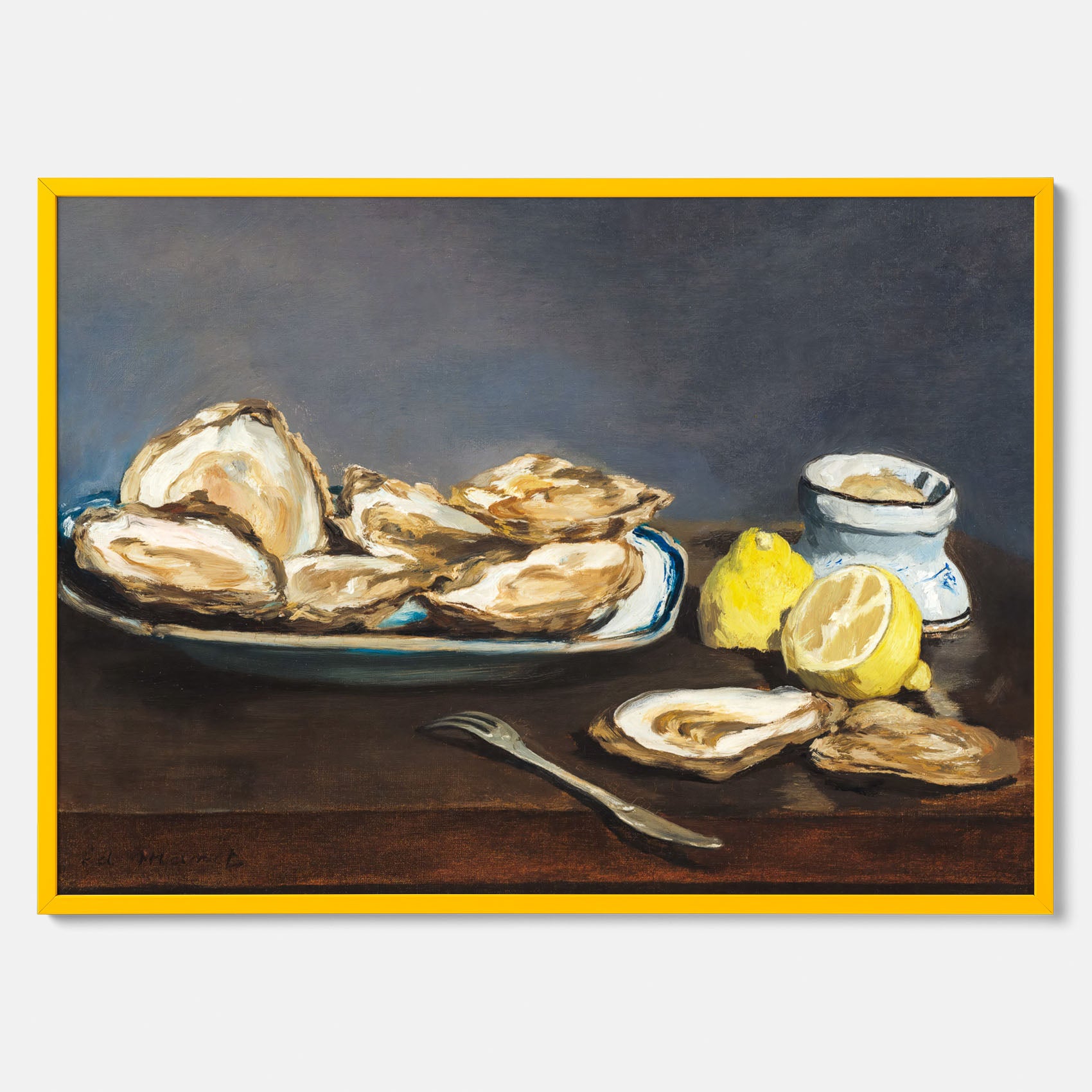 Kökstavla med ”Oysters&quot; poster – Poster till kök, stilleben med ostron, Köksposter, tavla till kök