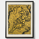 Canvastavla med Tiger i djungeln poster  – Japansk vintageposter - Japansk konst