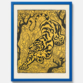 Tavla med Tiger i djungeln poster  – Japansk vintageposter - Japansk konst