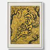 Canvastavla med Tiger i djungeln poster  – Japansk vintageposter - Japansk konst
