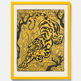 Tavla med Tiger i djungeln poster  – Japansk vintageposter - Japansk konst