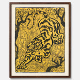 Tavla med Tiger i djungeln poster  – Japansk vintageposter - Japansk konst