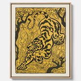 Canvastavla med Tiger i djungeln poster  – Japansk vintageposter - Japansk konst