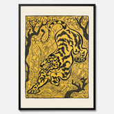 Tavla med Tiger i djungeln poster  – Japansk vintageposter - Japansk konst