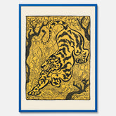 Tavla med Tiger i djungeln poster  – Japansk vintageposter - Japansk konst