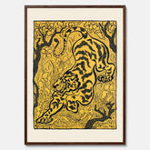 Tavla med Tiger i djungeln poster  – Japansk vintageposter - Japansk konst