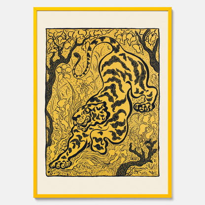Tavla med Tiger i djungeln poster  – Japansk vintageposter - Japansk konst