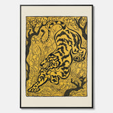 Canvastavla med Tiger i djungeln poster  – Japansk vintageposter - Japansk konst