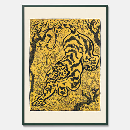 Tavla med Tiger i djungeln poster  – Japansk vintageposter - Japansk konst