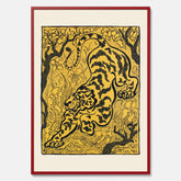 Tavla med Tiger i djungeln poster  – Japansk vintageposter - Japansk konst