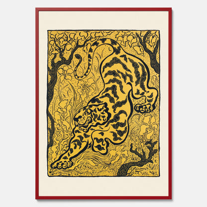Tavla med Tiger i djungeln poster  – Japansk vintageposter - Japansk konst
