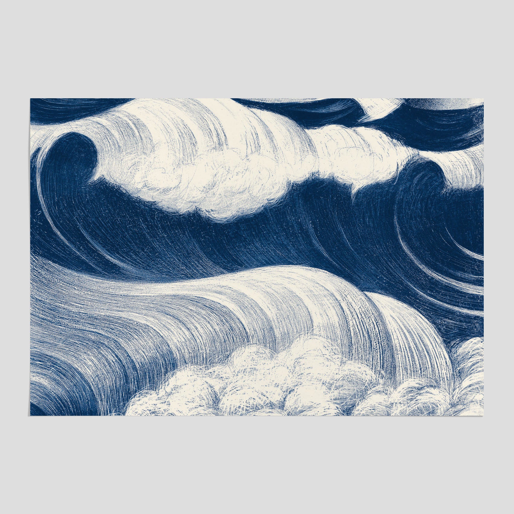 &quot;The Wave&quot; poster – C. R. W. Nevinson – Japansk konst